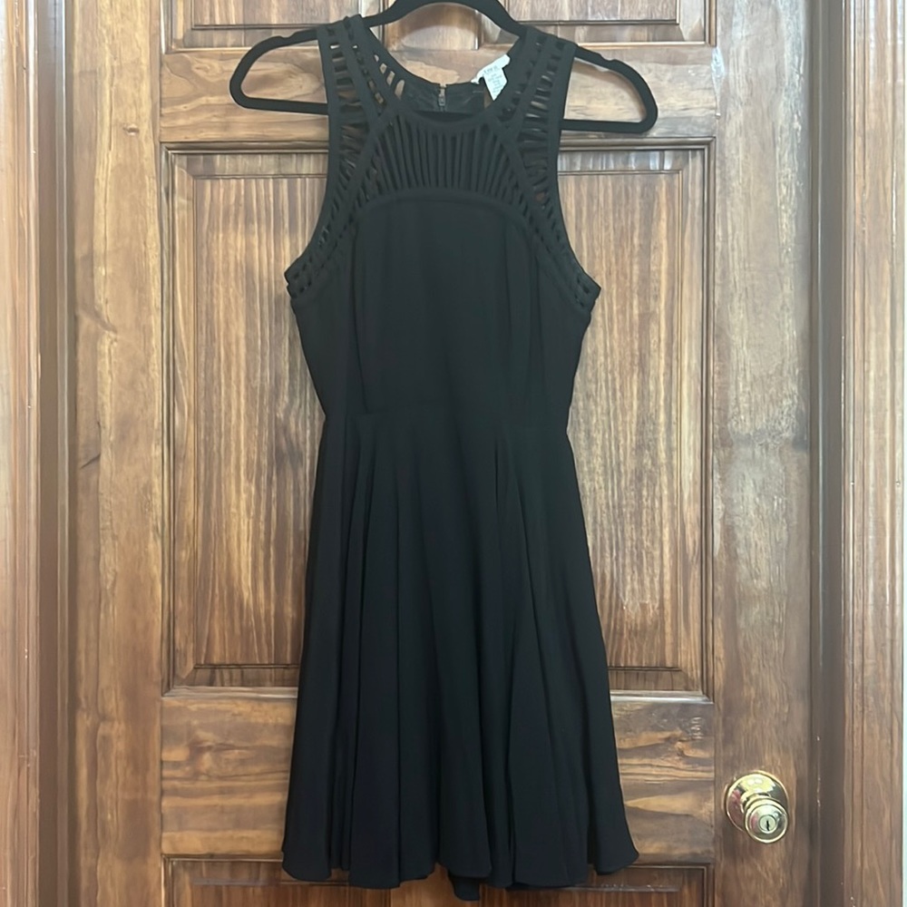 Black crepe dress